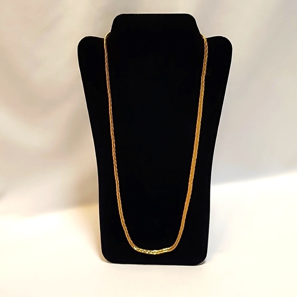 Vintage Napier Gold Filled Tri-Braided 30" Necklace